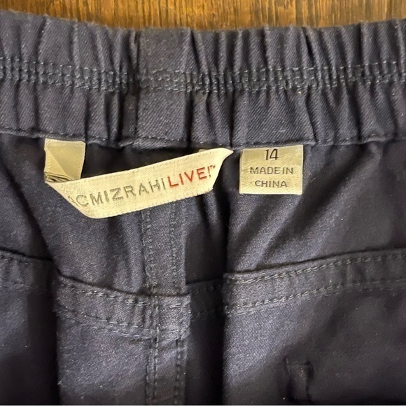 ISAAC MIZRAHI Women's Navy BluePull On Ankle‎ Pants Stretch Size 14 - Picture 3 of 5